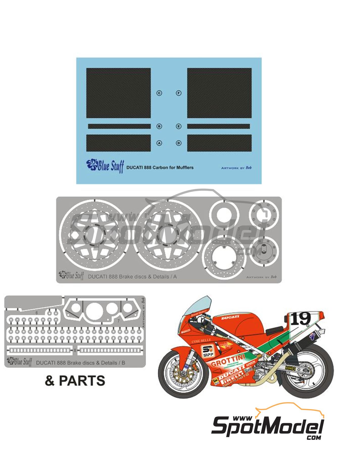 Blue Stuff 12-051: Marking / livery 1/12 scale - Ducati 888